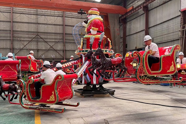 amusement park airplane Christmas ride