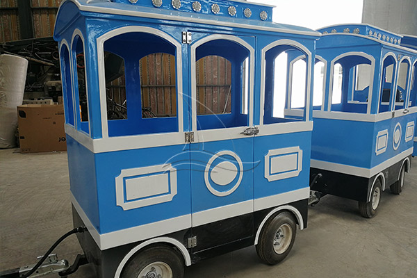 electric children trackless train car